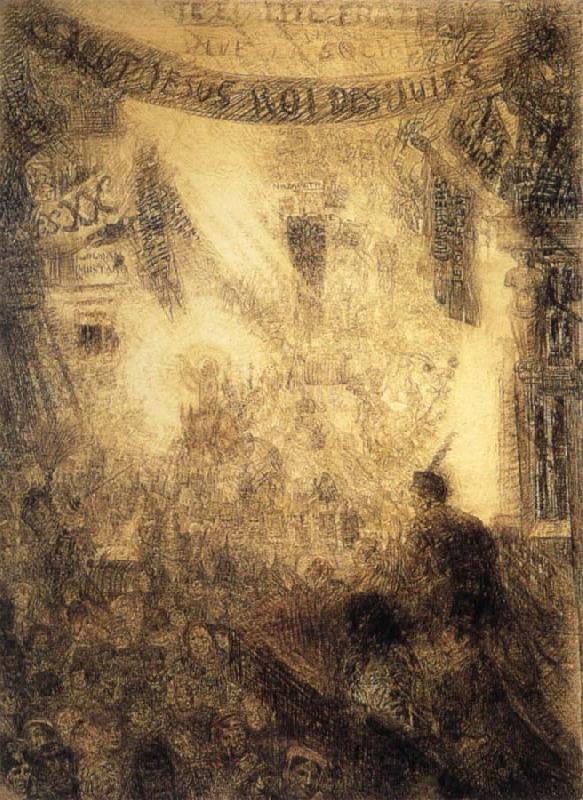 James Ensor The Entry of Christ into Jerusalem Norge oil painting art